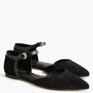 J Crew Pointed-toe ankle-strap flats CL336